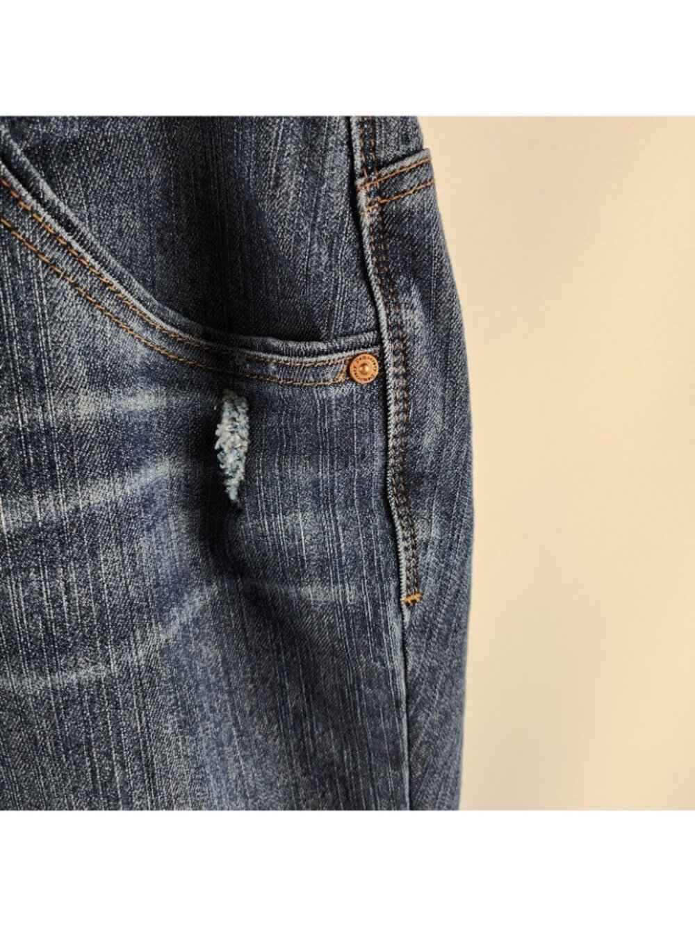 Democracy Jeans Women 16W Blue AB Technology Skyrise Frayed Hem Denim (33x25) - Picture 7 of 11